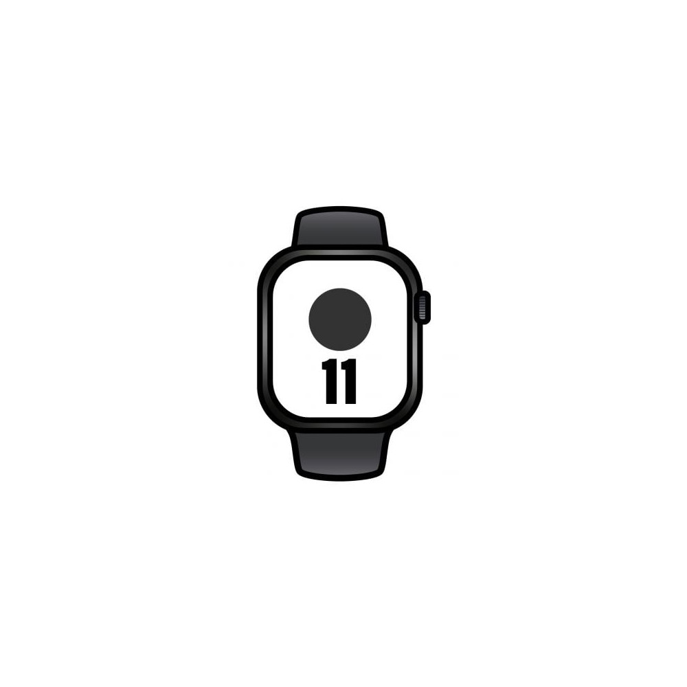 Apple Watch Series 11/ GPS/ 42mm/ Negro Azabache/ Correa Deportiva Negra (S/M) | Apple Watch