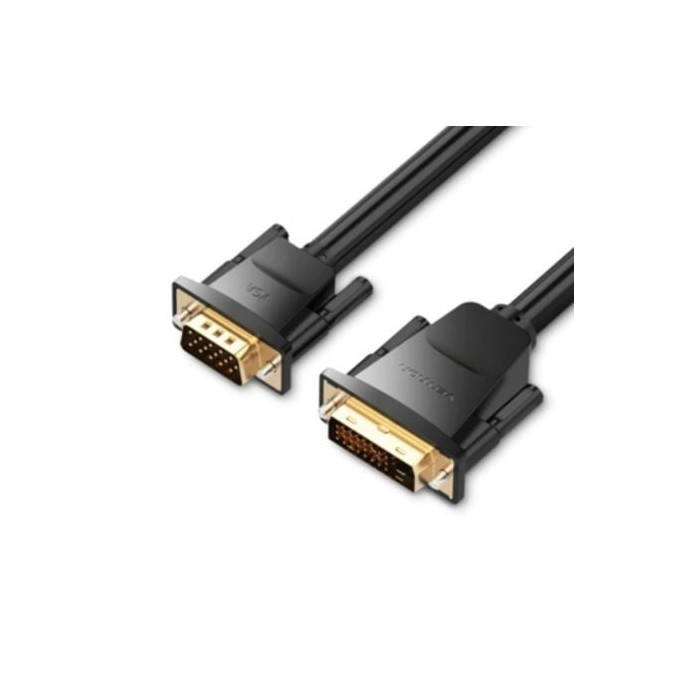 Cable Conversor Vention EABBG/ DVI Macho - VGA Macho/ 1.5m/ Negro | VGA/DVI/DisplayPort