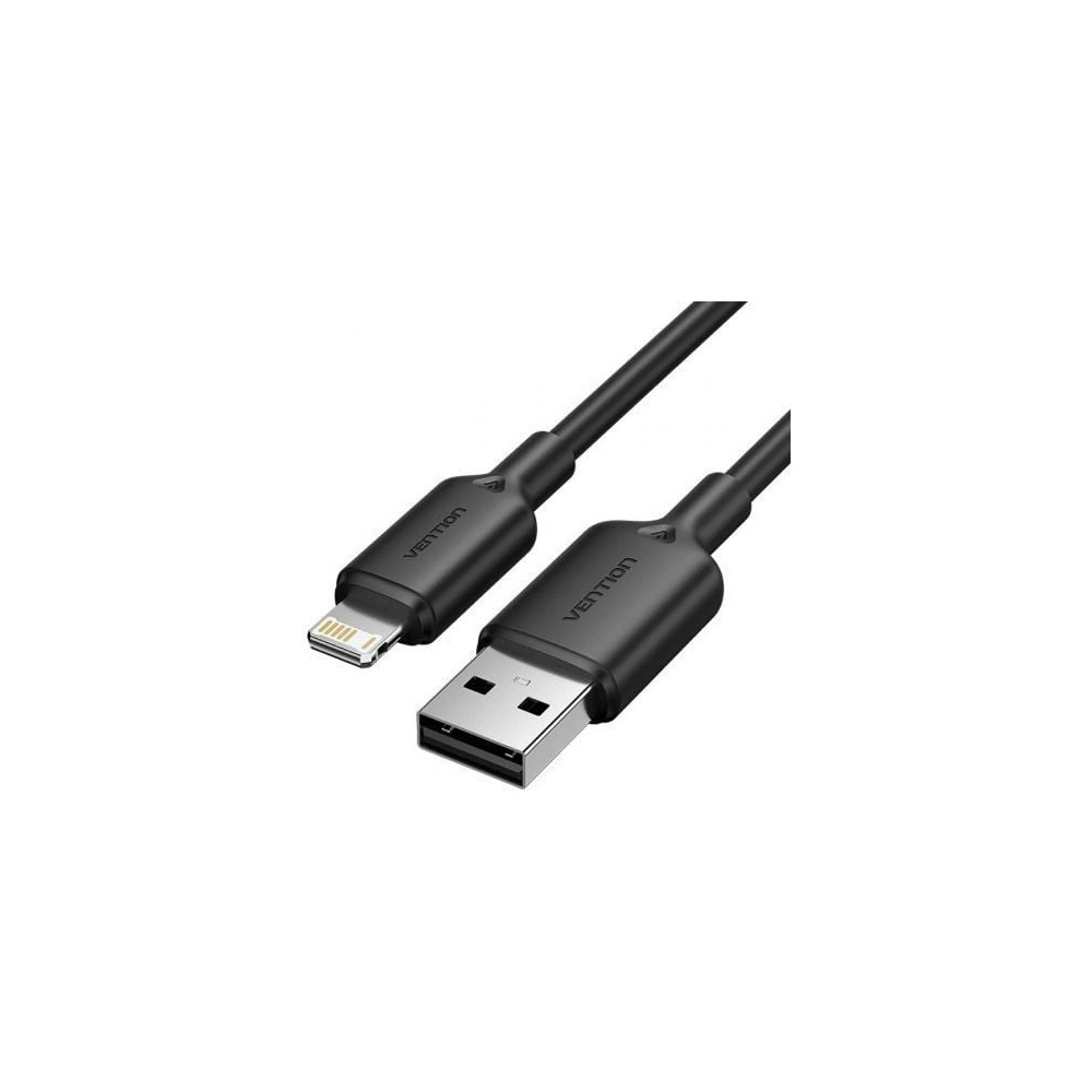 Cable USB 2.0 Lightning Vention LAMBH/ USB Macho - Lightning Macho/ 480Mbps/ 2m/ Negro | Lightning
