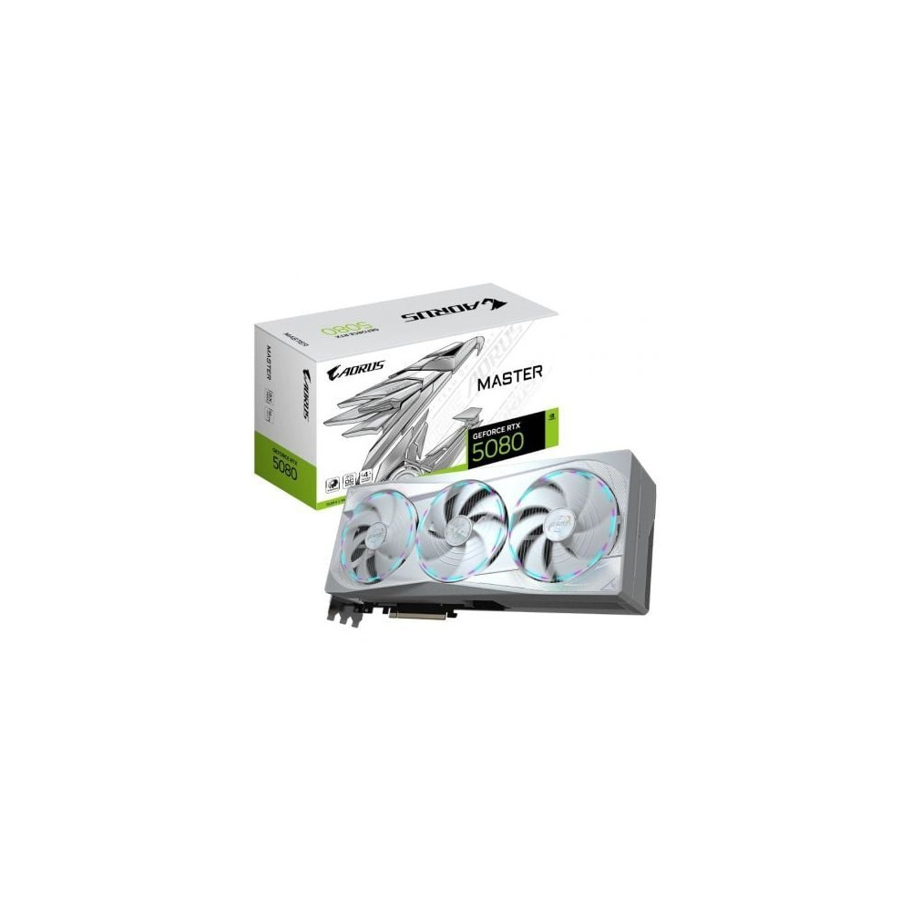 Tarjeta Gráfica Gigabyte AORUS GeForce RTX 5080 MASTER ICE/ 16GB GDDR7 | Tarjetas Gráficas