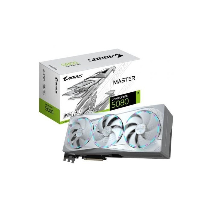 Tarjeta Gráfica Gigabyte AORUS GeForce RTX 5080 MASTER ICE/ 16GB GDDR7 | Tarjetas Gráficas