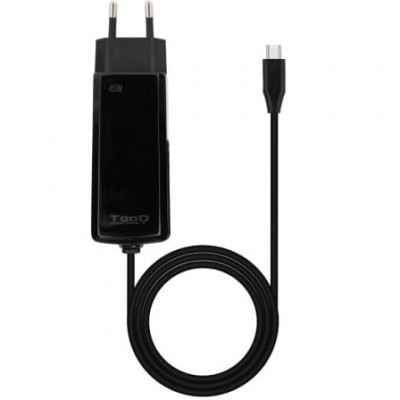 Cargador de Portátil GaN TooQ TQLC-USBCGAN45PD-C USB Tipo-C/ 45W/ Automático/ Voltaje 5-20V