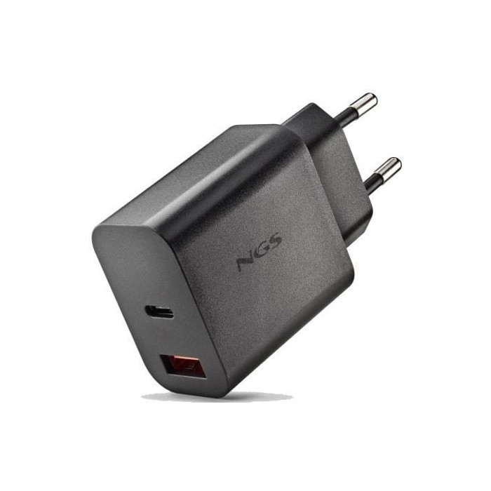 Cargador de Pared GaN NGS Era 30W/ 1xUSB Tipo-C/ 1xUSB/ 30W