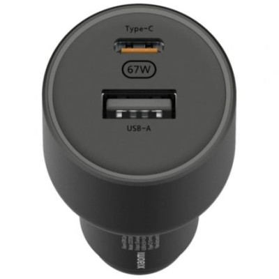 Cargador de Coche Xiaomi 67W USB-A Tipo-C/ 1xUSB-A/ 1xUSB Tipo-C/ 67W