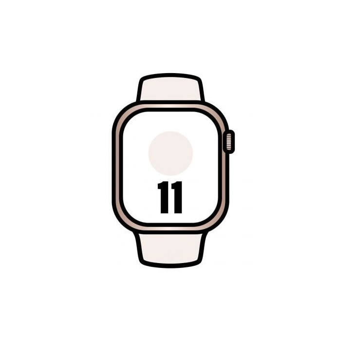 Apple Watch Series 11/ GPS/ 42mm/ Oro Rosa/ Correa Deportiva Rosa rubor (M/L) | Apple Watch