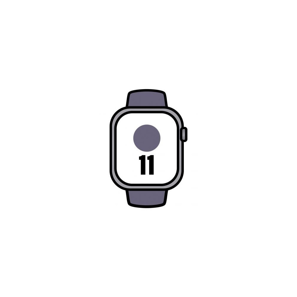 Apple Watch Series 11/ GPS/ 46mm/ Plata/ Correa Deportiva Niebla Lila (S/M) | Apple Watch