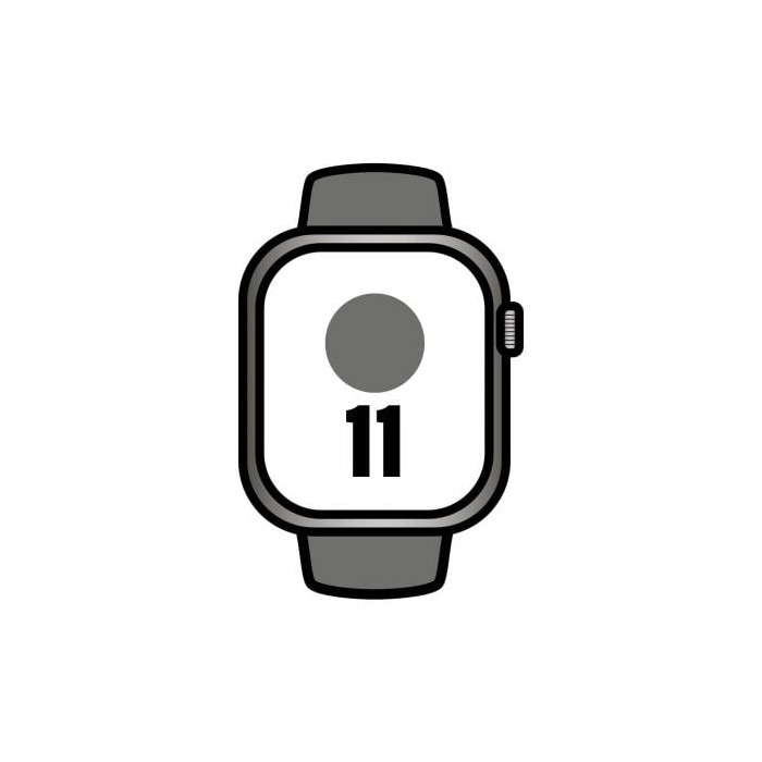 Apple Watch Series 11/ GPS/ Cellular/ 46mm/ Titanio Natural/ Correa Deportiva Gris Piedra M/L