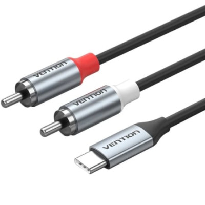 Cable Estéreo Vention BIKHH/ USB Tipo-C Macho - 2x RCA Macho/ 2m/ Gris