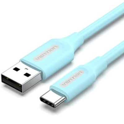 Cable USB 2.0 Tipo-C Vention COKSF/ USB Tipo-C Macho - USB Macho/ 480Mbps/ 1m/ Azul