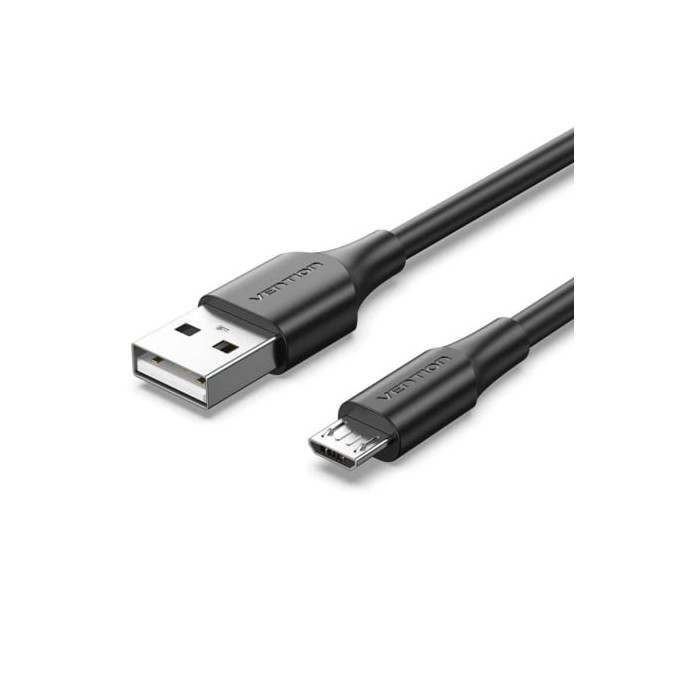 Cable USB 2.0 Vention CTIBC/ USB Macho - MicroUSB Macho/ Hasta 60W/ 480Mbps/ 25cm/ Negro | USB