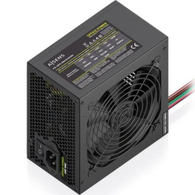 Fuente de Alimentación Aisens ASPC-500ATX-SEOBK/ 500W/ Ventilador 12cm
