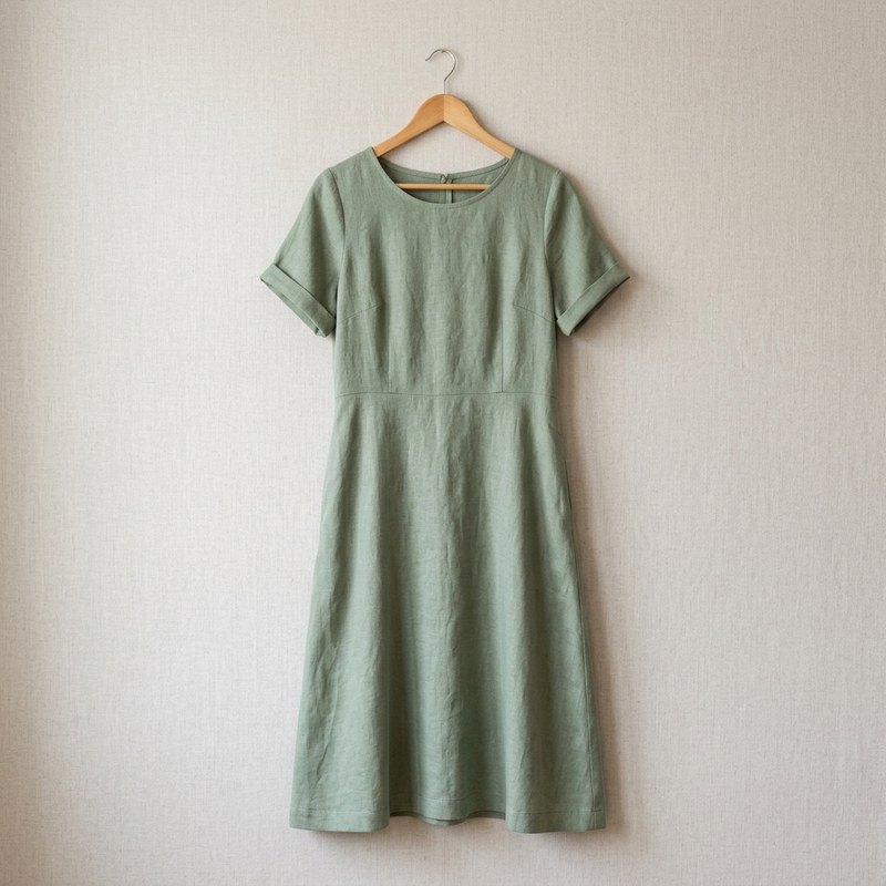 Vestido de lino natural